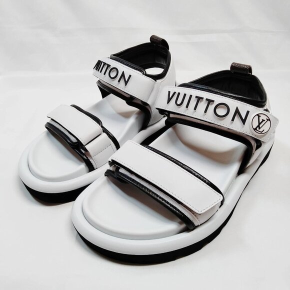 Louis Vuitton Sandals Women Whites PVC 529-071425 - Picture 1 of 9